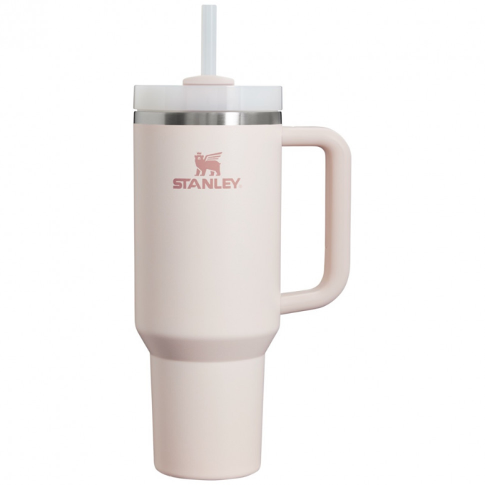Термокружка Stanley Quencher H2,0 1,18 л с трубочкой (10-11913-089), розовая