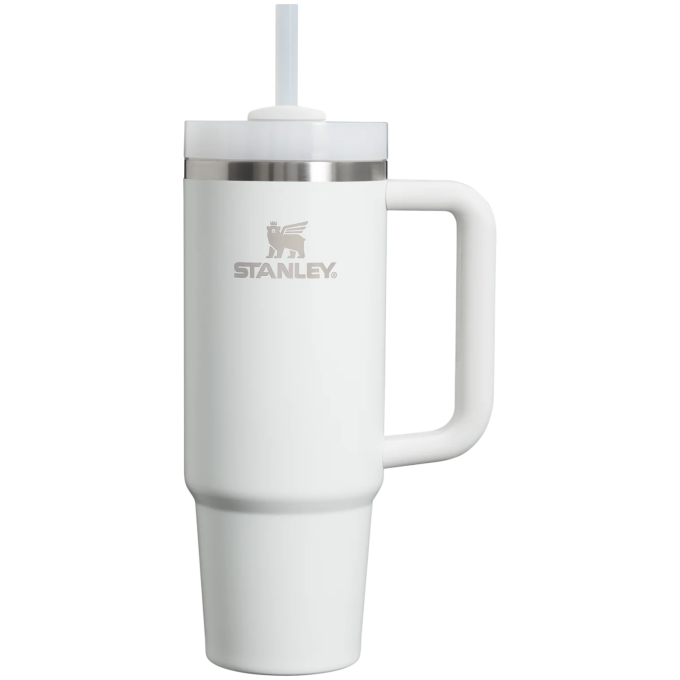 Термокружка Stanley Quencher H2,0 1,18 л с трубочкой, белый Frost (10-11913-077)